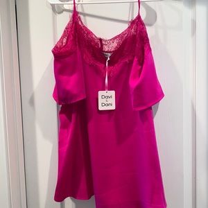 Off the shoulder pink top